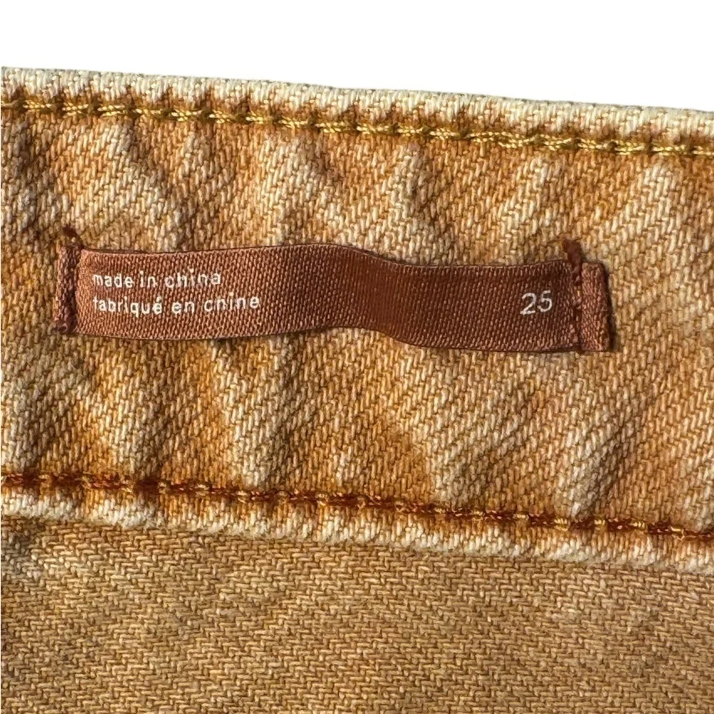 Anthropologie Shorts Womens 25 Yellow Gold Denim Pilcro Distressed Cut Offs - Picture 10 of 11